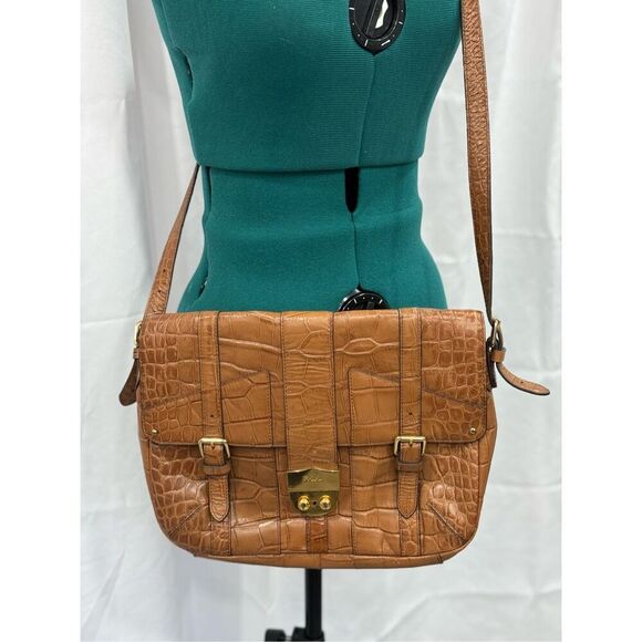 Ralph Lauren brown leather crossbody messenger bag | Sz OS - Picture 3 of 7